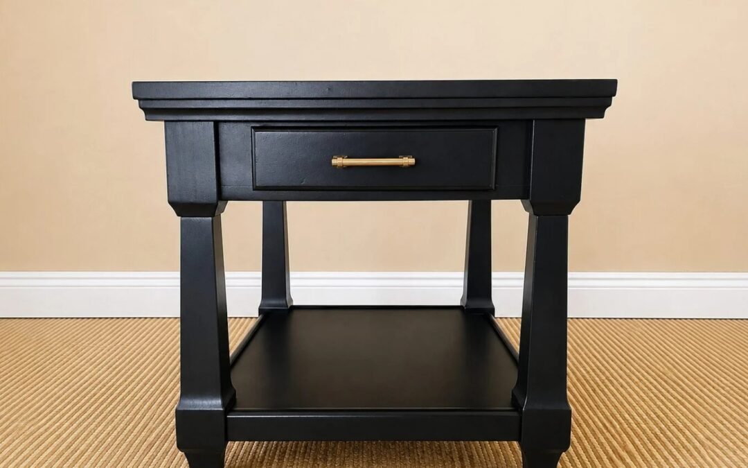 Jet Black Nightstand